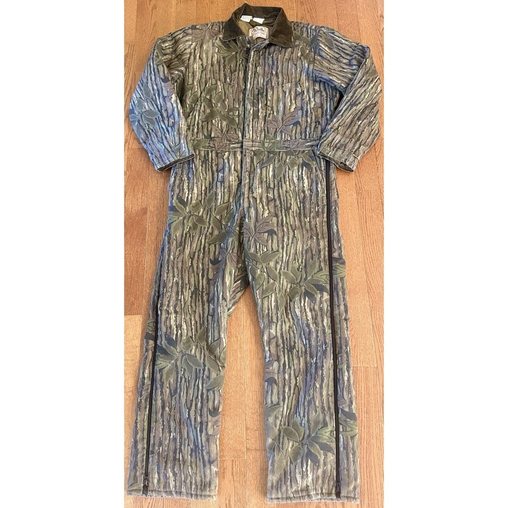 Vintage Walls Blizzard Pruf Coveralls Mens L Camo Realtree Insulated USA 90s